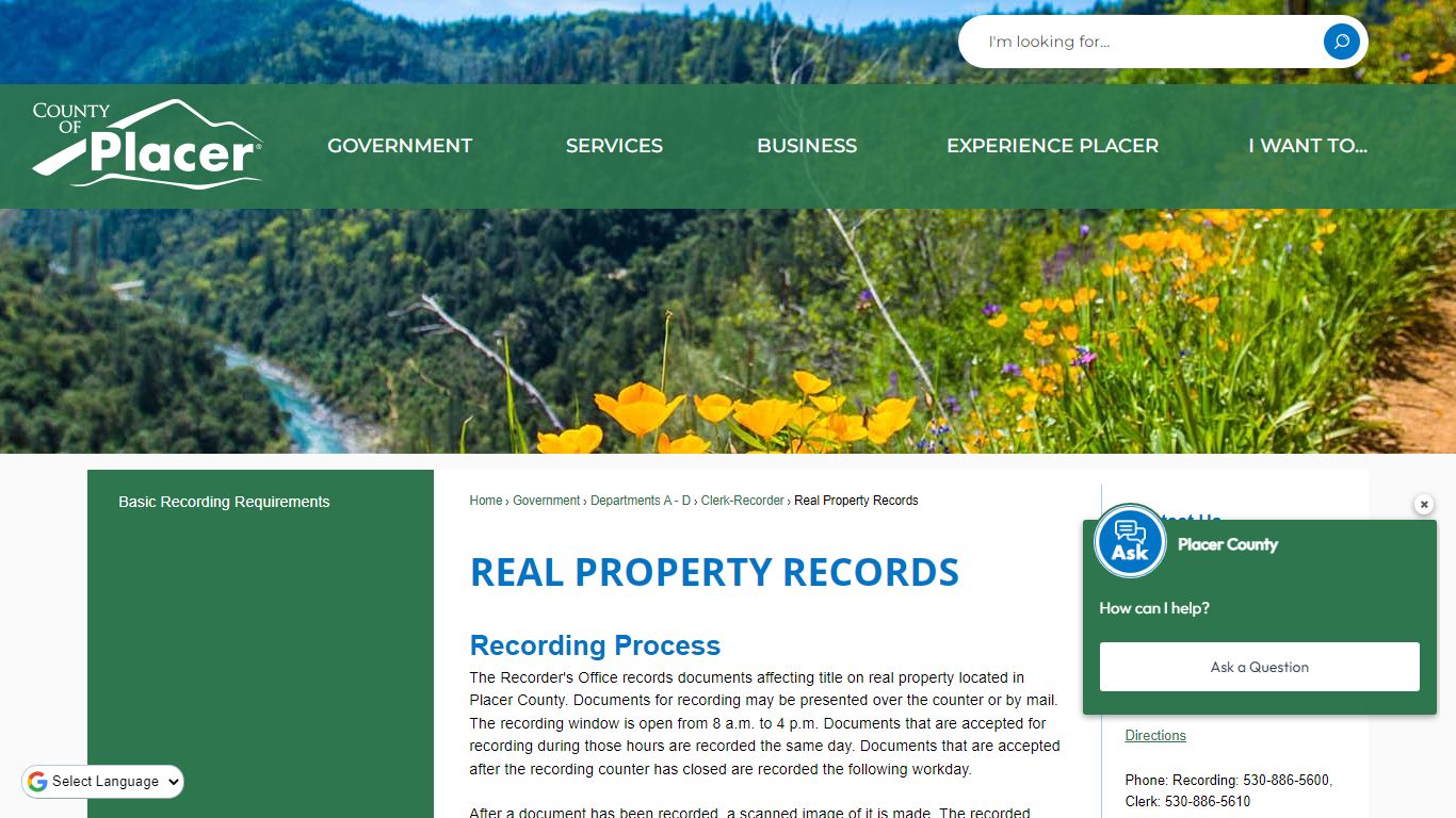 Real Property Records | Placer County, CA